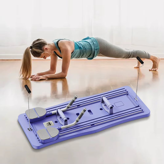 Abdominal Exercise Board Fitness Board Automatic Rebound Leg & Arm Toner Fitness Equipment Multifunctional Pilates Reformer Set