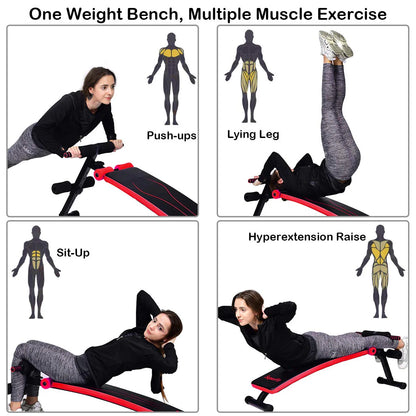 Adjustable Sit up Bench, Abdominal Training Workout Slant Bench