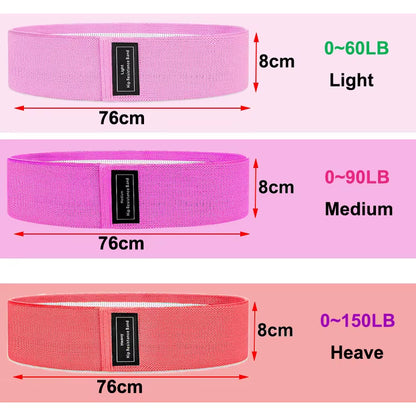 Pull Strap Set Fabric Booty Bands Hip Circle Elastic Fitness Expander for Home Workouts Glute Legs Strength Training