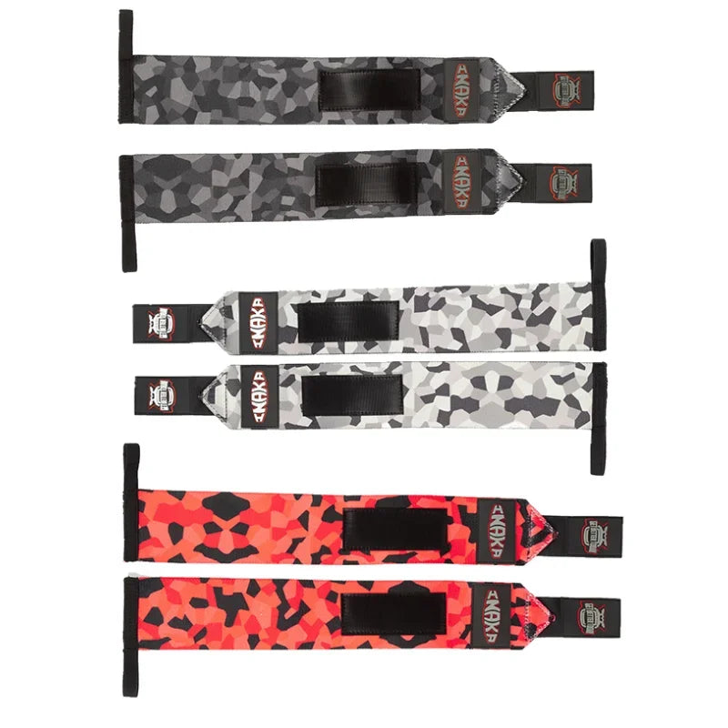 1 Pair Weight Lifting Wrist Wraps Fitness Wrist Straps Gym Powerlifting Wristband Bodybuilding Training Thumb Loop Support