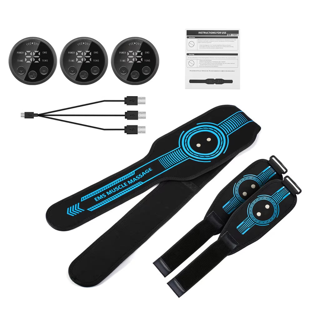 EMS Abdominal Fitness Suit Intelligent Massage Abdominal Belt Sticker Can Be Used with Water Spray without Gel Pad USB Charging