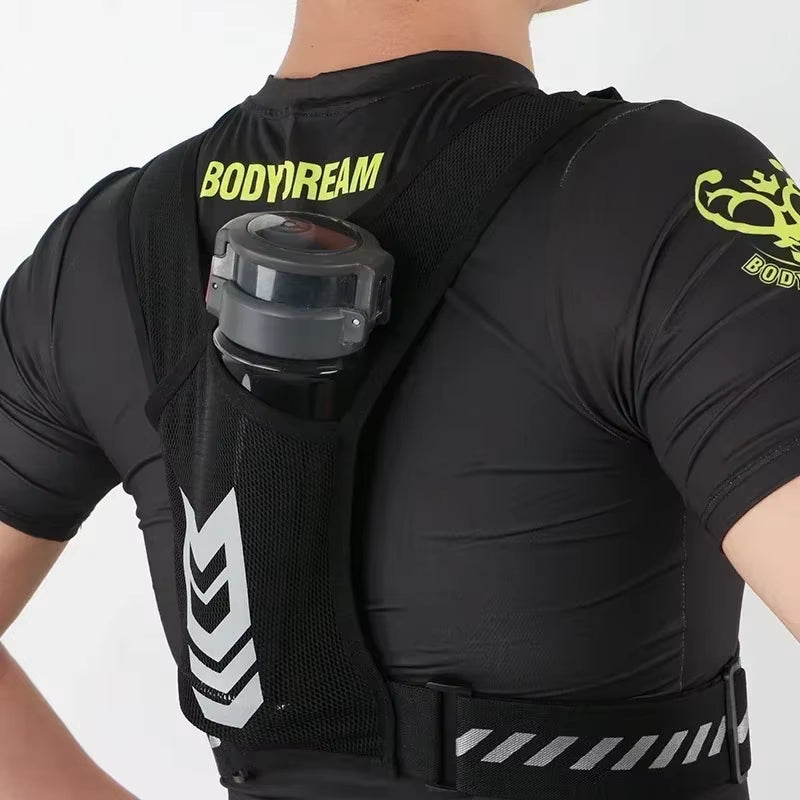 Ultra Light Running Vest with Phone Pocket Water Bottle Holder Breathable Hydration Pack for Outdoor Sports Cycling Hiking Trail